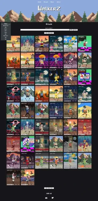 Page secondaire de WalkerZ NFT