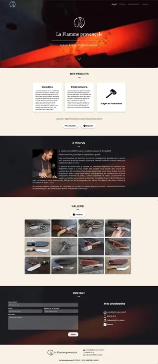 Page d'accueil de La Flamme Provençale