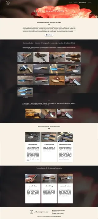 Page secondaire de La Flamme Provençale