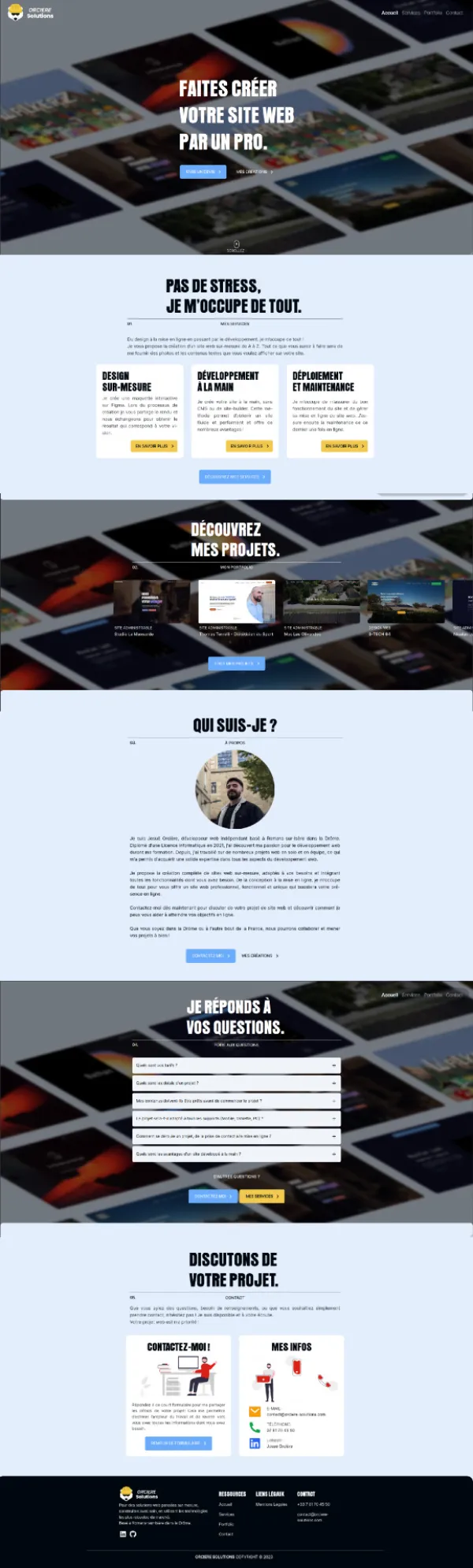 Page d'accueil de ORCIERE Solutions