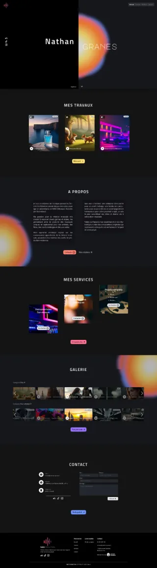 Page d'accueil de Nathan Granes