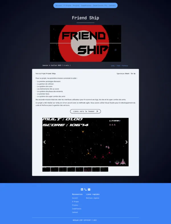 Page Secondaire de Nicolas Lyot