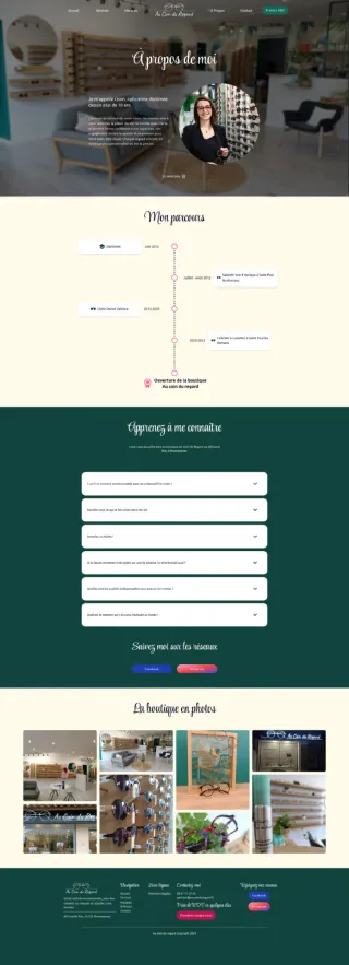 Page secondaire de Au coin du regard