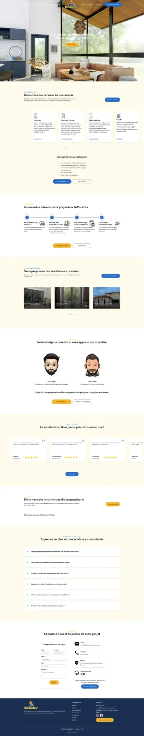 Page d'accueil de KiposeTou Menuiserie