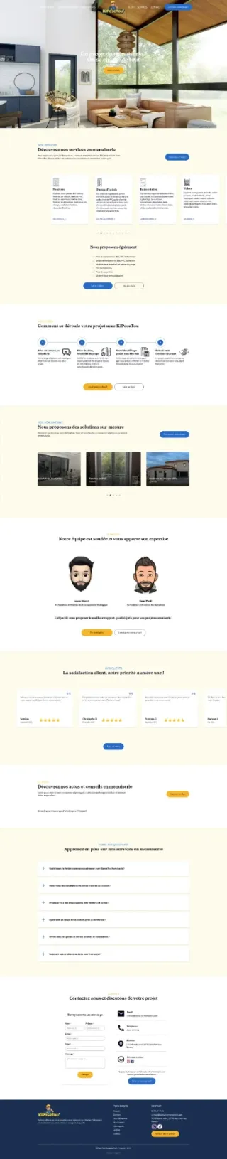 Page d'accueil de KiposeTou Menuiserie